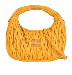 Small Wander Matelasse Hobo, Leather, Yellow, NFC, S, 1*